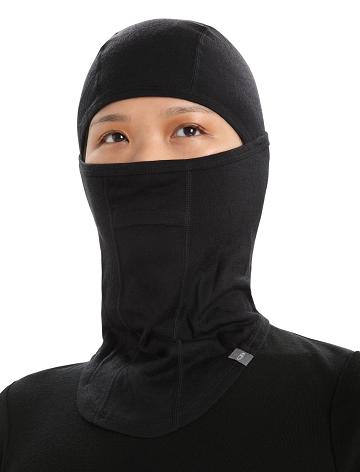 Men's Icebreaker Unisex Merino Oasis Balaclava Headband Black | CA 1864GSOL